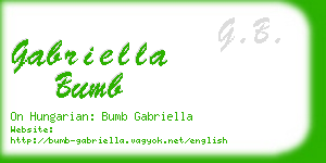 gabriella bumb business card